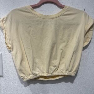 🌈 SHEIN Cream Crop Top